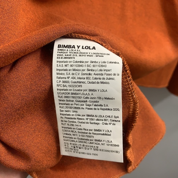 Bimba y Lola Burnt-Orange Pleated Long-Sleeve Shirt - Picture 11 of 13